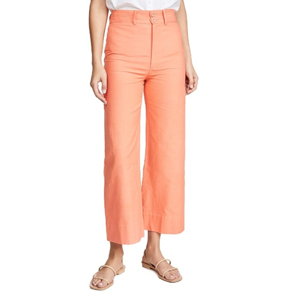 Apiece Apart Coral Wide-Leg Cropped Pants